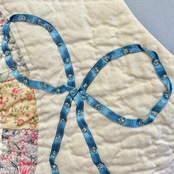 Quilted wedding ring patchwork vest handmade size medium-large grannycore cottag - Picture 16 of 16